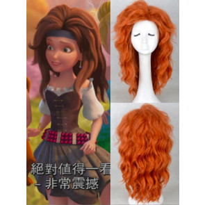 45cm Brown Red Tinker Bell and the Pirate Fairy Zarina Cosplay Wig