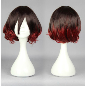 Black and Red 30cm Kantai Collection Mutsuki Cosplay Wig