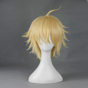 Yellow 35cm Seraph of the End Mikaela Hyakuya Cosplay Wig