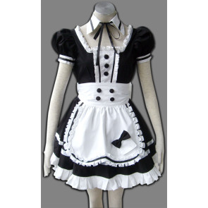 Black Short Sleeves Cute Cosplay Maid Costume