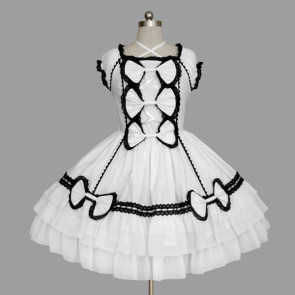 White Bandage Stylish Cotton Gothic Lolita Dress