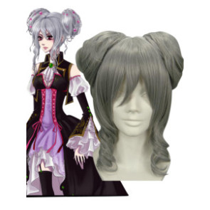 Silver 35cm Vocaloid High-temperature Resistance Fibre Cosplay Wig