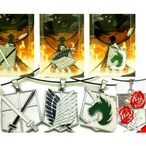 4-Piece Attack On Titan Cosplay Necklace Set