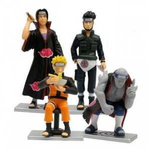 4-Piece Naruto Mini PVC Action Figure Set - C