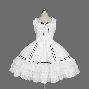 White Sleeveless Stylish Gothic Lolita Dress