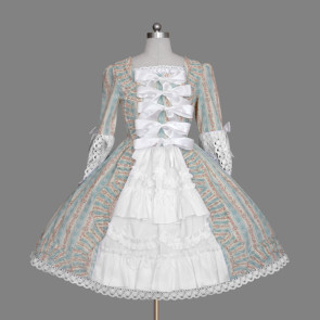 Cute Long Sleeves Bows Cotton Gothic Lolita Dress