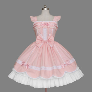 Pink Layered Ruffles Bandage Cute Sweet Lolita Dress