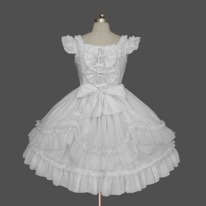 White Sleeveless Stylish Cotton Sweet Lolita Dress