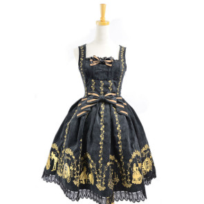 Black Velvet Bow Lace Classic Lolita Dress