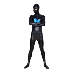 Black And Blue Lycra Spandex Spiderman Zentai Suit