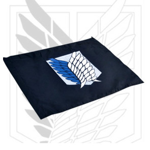 Black Attack On Titan Recon Corps Cosplay Flag