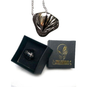 Black Bleach Urosaki Ichigo Hollows Alloy Cosplay Ring Necklace With Box