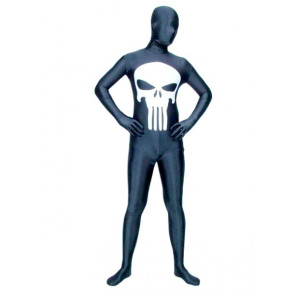 Black Skeleton Lycra Spandex Zentai Suit
