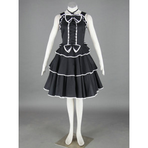 Black Sleeveless Cotton Gothic Lolita Dress