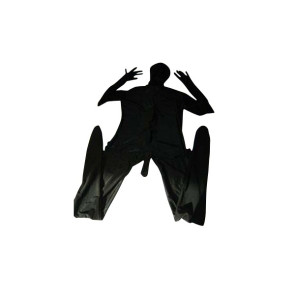 Black Unicolor Lycra Spandex Unisex Zentai Suit