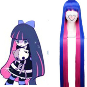 Blue and Red 120cm Panty & Stocking With Garterbelt Anarchy Stocking Cosplay Wig