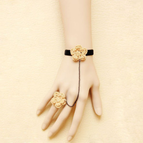 Concise Floral Little Girls Lolita Bracelet And Ring Set