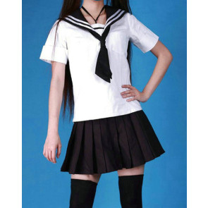 Cute Short Sleeves Girl School Uniform Cosplay Costume