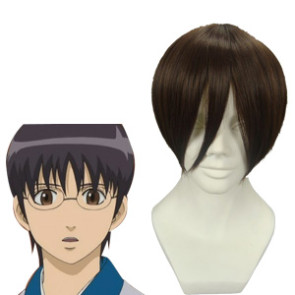 Dark Brown 30cm Gintama Shimura Shinpachi Cosplay Wig
