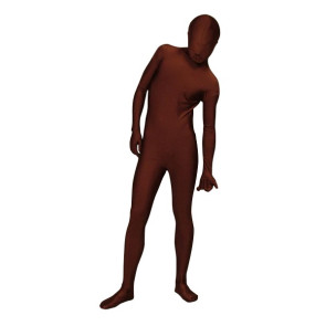 Dark Brown Full-Body Lycra Spandex Unisex Zentai Suit