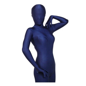 Deep Blue Lycra Spandex Unisex Zentai Suit