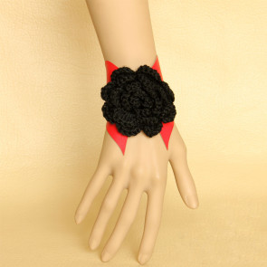 Elegant Leather Floral Lady Lolita Wrist Strap