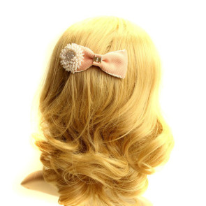 Exquisite Beads Bow Lady Lolita Hairpin