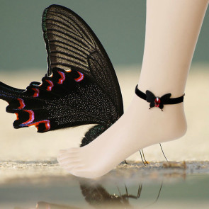 Gothic Black Bow Lady Lolita Ankle Belt