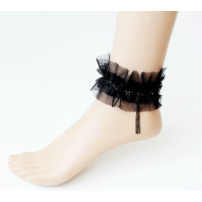Gothic Black Handmade Women Lolita Ankle Belt