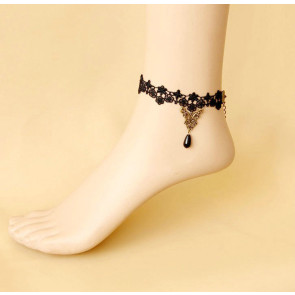 Gothic Black Lace Lady Lolita Ankle Belt
