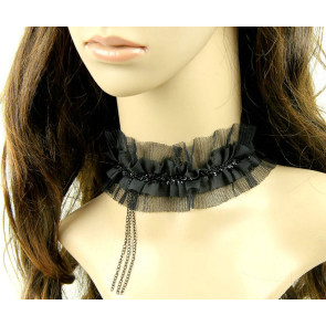 Gothic Black Lace Lolita Necklace