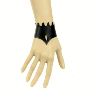 Gothic Black Leather Lady Lolita Wrist Strap