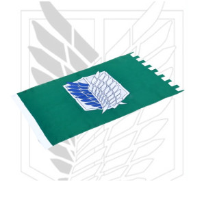 Green Attack On Titan Recon Corps Cosplay Flag
