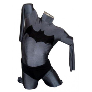 Grey Lycra Spandex No Hood Superhero Zentai Suit