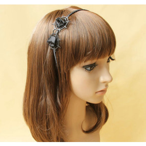 Handmade Black Gothic Rose Lolita Headband