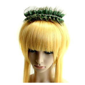 Handmade Dark Green Girls Lolita Hairpin