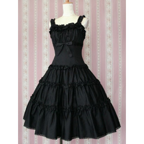 Black Sleeveless Ruffles Classic Lolita Dress