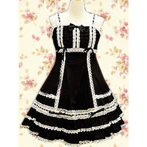 Black Sleeveless Lace Classic Lolita Dress
