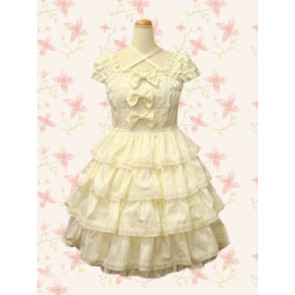 White Sleeveless Bow Lace Sweet Lolita Dress