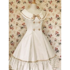 Sleeveless Pintuck Bow Double Breasted Classic Lolita Dress