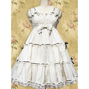 White Sleeveless Ruffle Sweet Lolita Dress