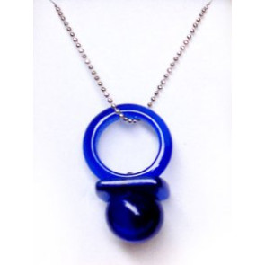 Navy Blue Hitman Reborn Nipple Synthetic Opal Cosplay Necklace