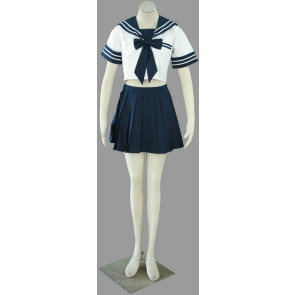 Navy Blue Sexy Short Sleeves Girl School Uniform Cosplay Costume