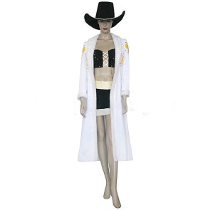One Piece White & Black Nico Robin Cosplay Costume