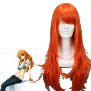 Orange 65cm One Piece Nami Cosplay Wig