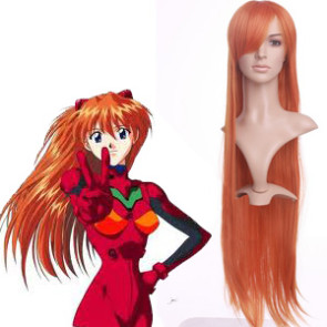 Orange 80cm Neon Genesis EVA Asuka Langley Sohryu Cosplay Wig