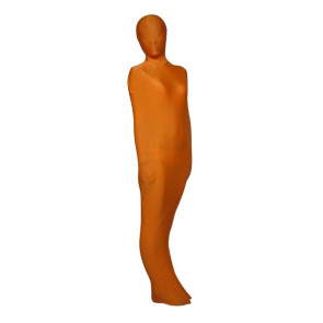 Orange Mummy Style Lycra Spandex Unisex Zentai Suit