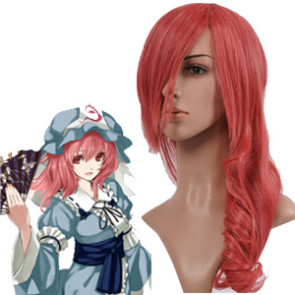 Pink 65cm Tonhou Project Saigyouji Yuyuko Cosplay Wig