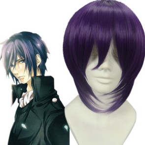 Purple 32cm Hakuouki Saito Hajime Cosplay Wig