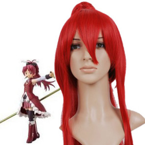 Red 100cm Puella Magi Madoka Magica Sakura Kyoko Cosplay Wig